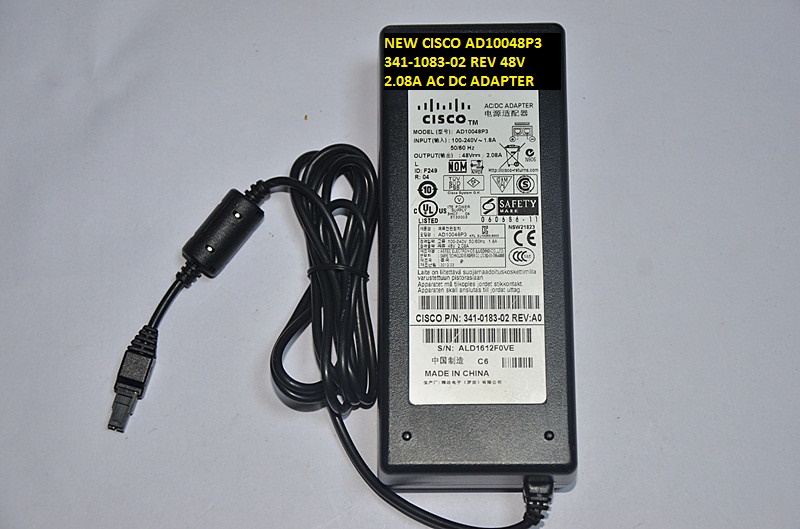 NEW CISCO AD10048P3 341-1083-02 REV 48V 2.08A AC DC ADAPTER